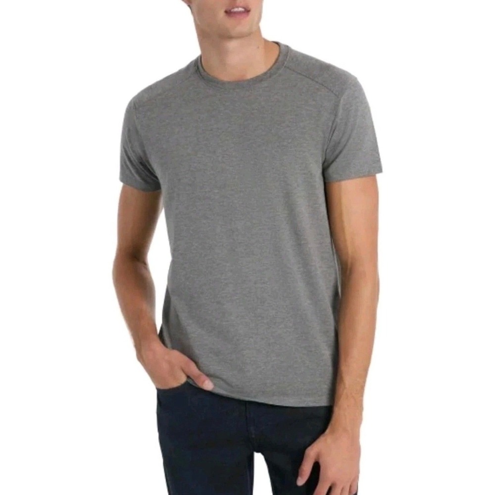 Kenneth Cole New York Men XXL Gray Organic Cotton Stretch Crew Neck Tee Normcore
